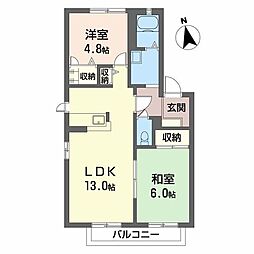ソレイユさえき 2LDKの間取図画像