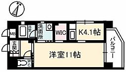 リアルエステート東原タワー A0501 5階1Kの間取り