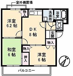 間取図画像 3DK
