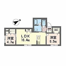 カーサ・アチェロ 2LDKの間取図画像