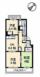クレアシオン児玉 3DKの間取図画像