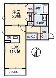 CasaGrace 1LDKの間取図画像