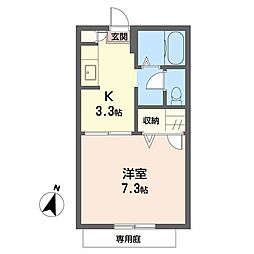 ジェネス21 1Kの間取図画像