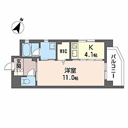 リアルエステート東原タワー 1Kの間取図画像