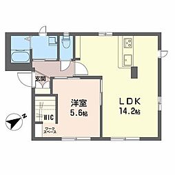 アークコート 1LDKの間取図画像