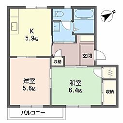 ジュネス栄幸 2Kの間取図画像