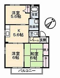 シャーメゾン神原　Ｃ棟 1階3Kの間取り