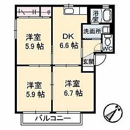 間取図画像 3DK
