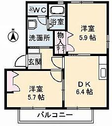 間取図画像 2DK