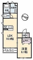 間取図画像 1LDK