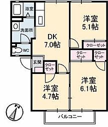 間取図画像 3DK