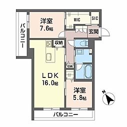 間取図画像 2LDK