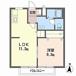 ソレジオkawakami 1LDKの間取図画像