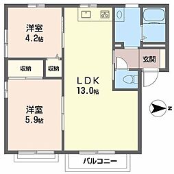 間取図画像 2LDK
