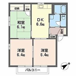 レジデンス植野 3DKの間取図画像