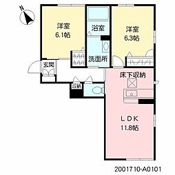 Marvelous01 2LDKの間取図画像