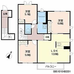 間取図画像 3LDK