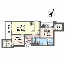 Plumju. 2LDKの間取図画像