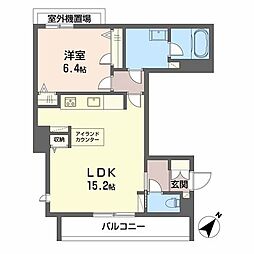 シャーメゾン　Ａｎｇｅ 2階1LDKの間取り