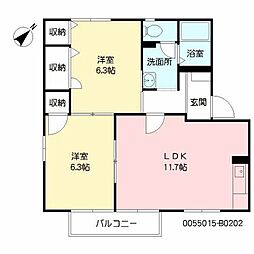 間取図画像 2LDK