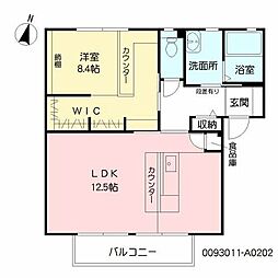 シュロス赤坂 1LDKの間取図画像