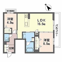 間取図画像 2LDK