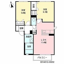 間取図画像 2LDK