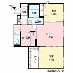 シャルムひびきの 2LDKの間取図画像