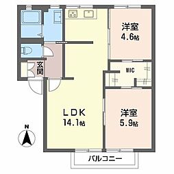 間取図画像 2LDK