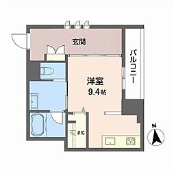 グランメゾン天神 ワンルームの間取図画像