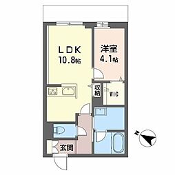 Ｐａｒａｄｉｓｏ本荘 1階1LDKの間取り