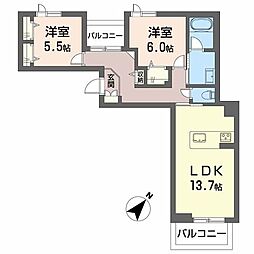間取図画像 2LDK