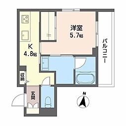 Ｍａｉｓｏｎ　ｄｅ　Ａｓｈｌｅｙ 1階1Kの間取り