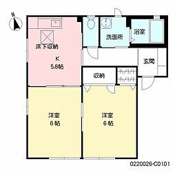 メゾンド・カイロウ　Ｃ棟 1階2Kの間取り