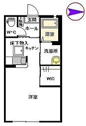Ｔ・ＳファミールIII 1階ワンルームの間取り