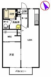 レジェンド 1LDKの間取図画像
