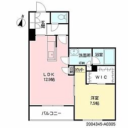 ロイヤルシャーメゾンプレミアム 1LDKの間取図画像