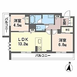 シャーメゾン神宮参道 2LDKの間取図画像