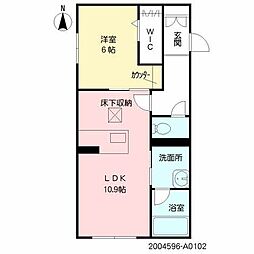シャーメゾン　日向 1階1LDKの間取り