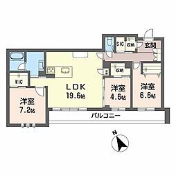 ＷｉｔｈＰｌｕｓ天保山公園 3階3LDKの間取り