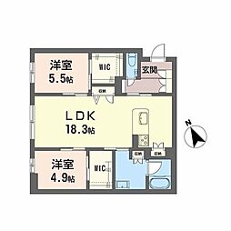 ＷｉｔｈＰｌｕｓ天保山公園 1階2LDKの間取り