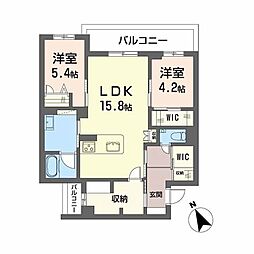 ＷｉｔｈＰｌｕｓ天保山公園 2階2SLDKの間取り