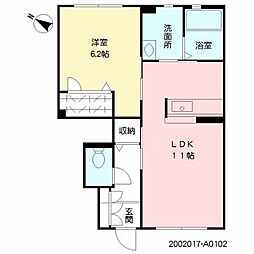 シャーメゾンアビアント 1LDKの間取図画像