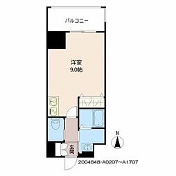 ジェイグランコート大濠公園 ワンルームの間取図画像