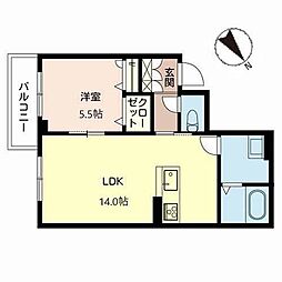 グランロシェ 1LDKの間取図画像