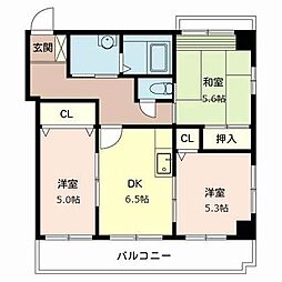 シルクステージ 3DKの間取図画像