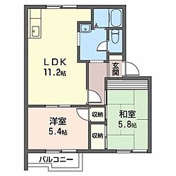 ファミールカーサ 2LDKの間取図画像