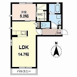 ウィル 1LDKの間取図画像