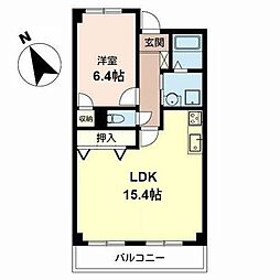 アージュ 1LDKの間取図画像
