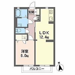クレスト-イズミ 1LDKの間取図画像